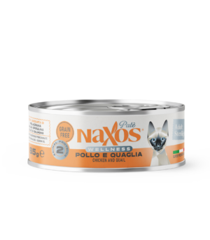 NAXOS CAT STERILIZED - kurczak i przepiórka - puszka dla kotów sterylizowanych 85g