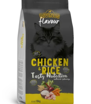 Divinus FLAVOUR CAT dla dorosłego kota - kurczak z ryżem 18 kg