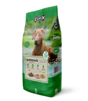 Canun Terra Supremus z kurczakiem 18 kg karma dla psów dorosłych - właściwości odkażające